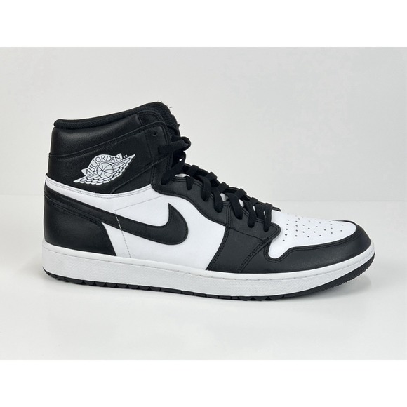 Jordan 1 High Golf Shoes Black White Panda New DQ0660-101 Men's Size 14